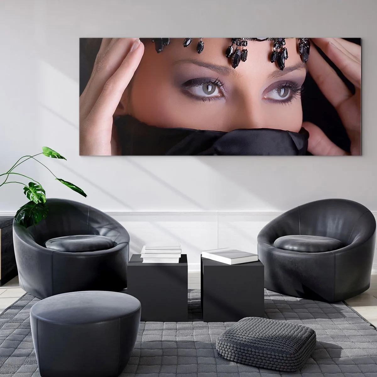 Impression sur verre - Image sur verre - Tentation de mystère oriental - 100x40 cm