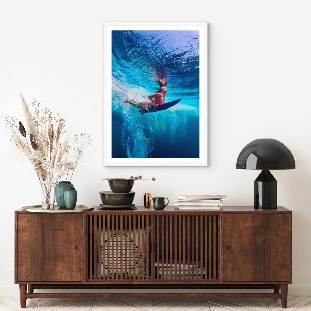 Affiche dans un cadre blanc - Poster - Joie profonde - 50x70 cm