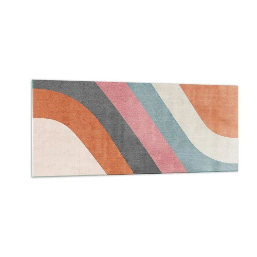 Impression sur verre - Image sur verre - Composition diagonale – mouvement - 100x40 cm