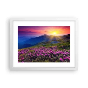 Affiche dans un cadre blanc - Poster - … Et autour, ça sent le pin des montagnes et l'odeur de la prairie - 40x30 cm