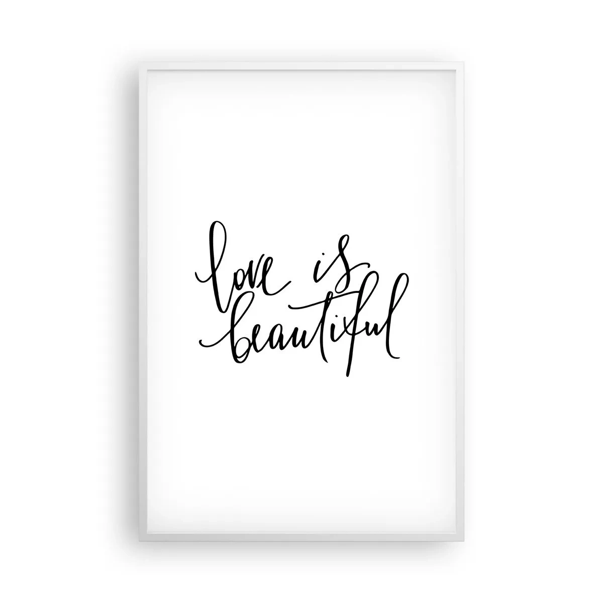 Affiche dans un cadre blanc - Poster - Lire et répéter - 61x91 cm