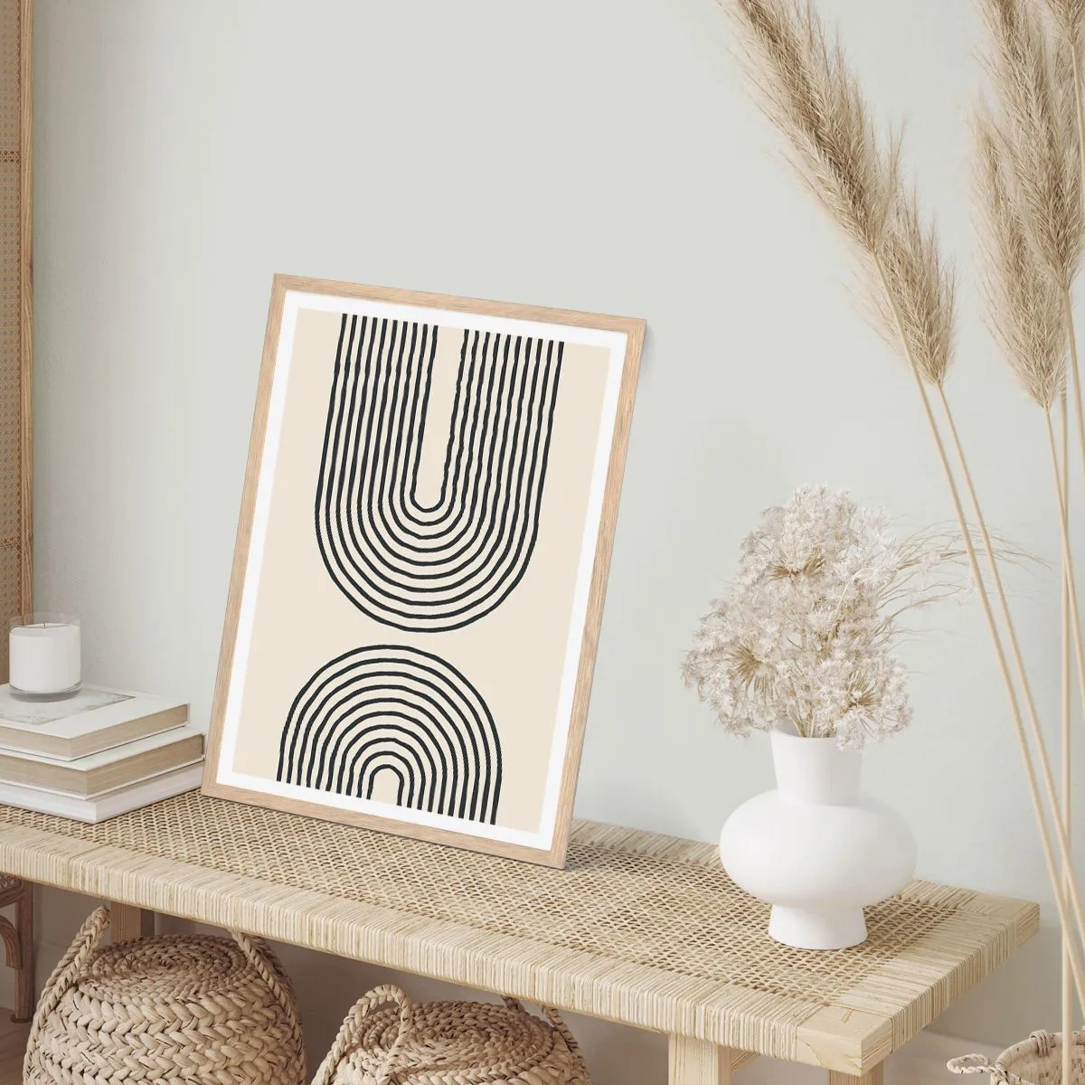 Affiche dans un chêne clair - Poster - Dans un instant... - 50x70 cm