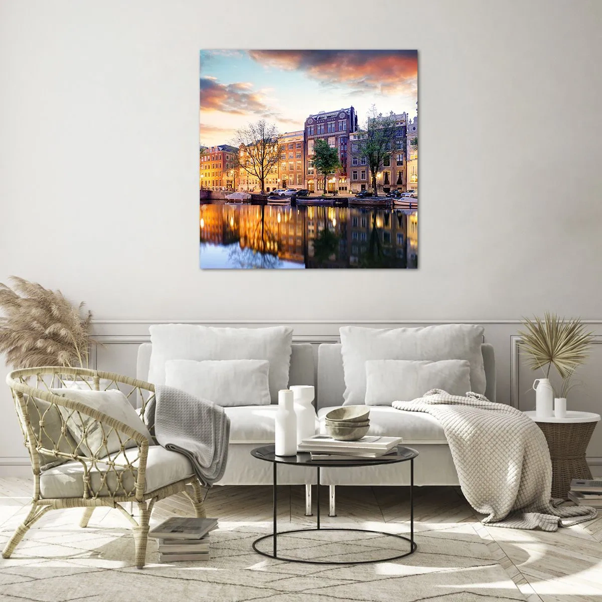 Impression sur verre - Image sur verre - Beauté hollandaise sobre et sereine - 60x60 cm