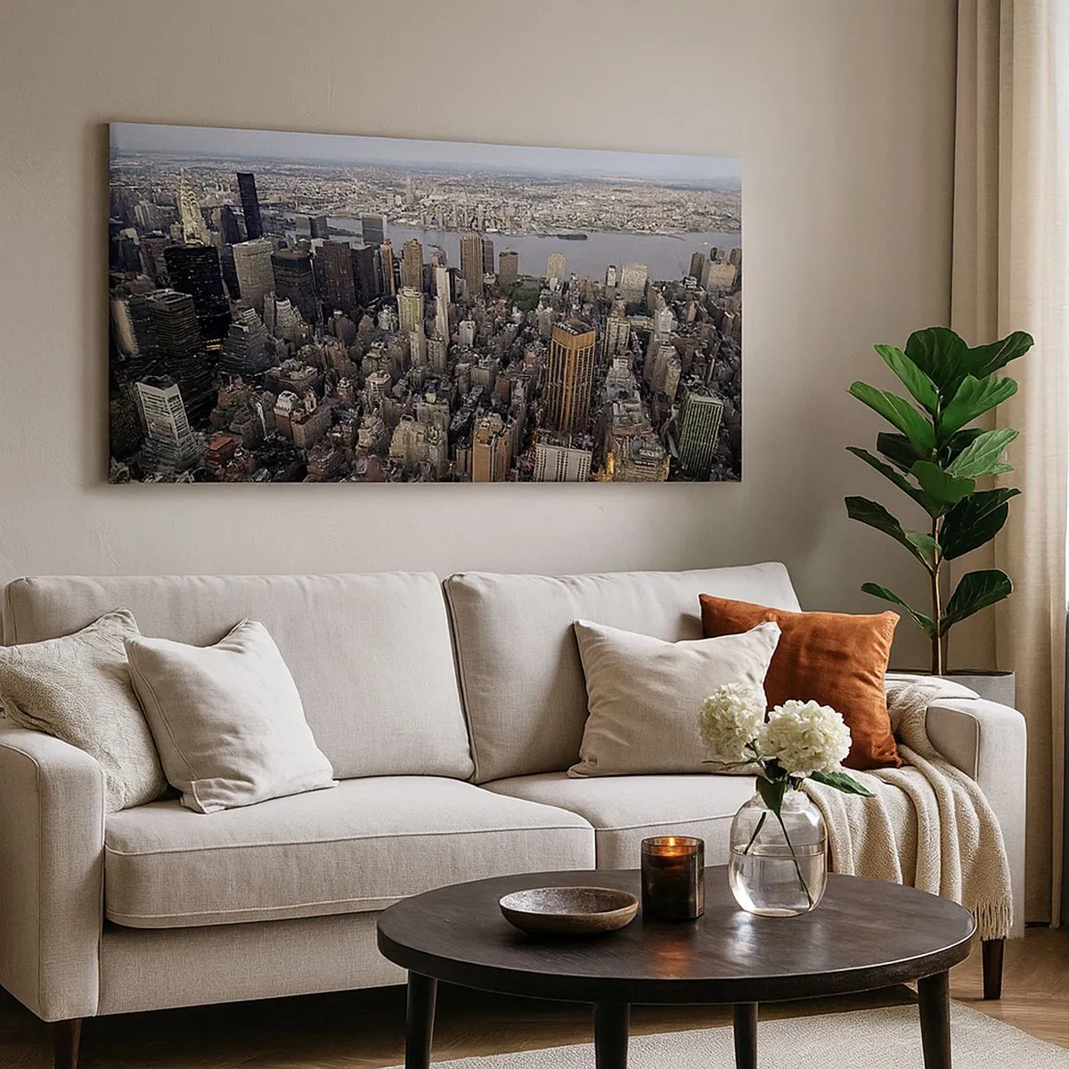 Impression sur toile - Image sur toile - Le cœur battant de notre époque - 100x40 cm