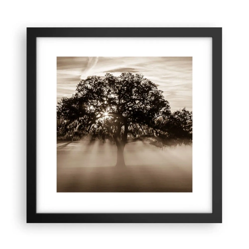 Affiche dans un cadre noir - Poster - Arbre de bonnes nouvelles - 30x30 cm