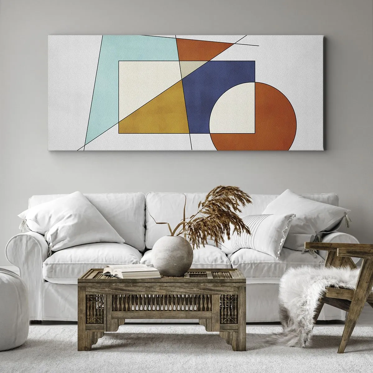 Impression sur toile - Image sur toile - Abstraction : plaisir moderniste - 100x40 cm