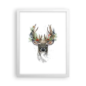 Affiche dans un cadre blanc - Poster - En robe de fête - 30x40 cm