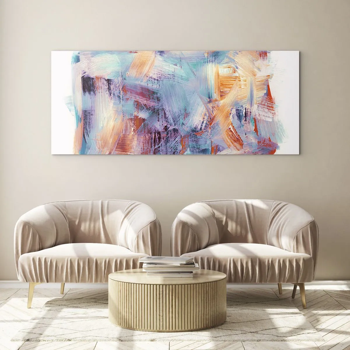 Impression sur verre - Image sur verre - Un désordre coloré - 100x40 cm