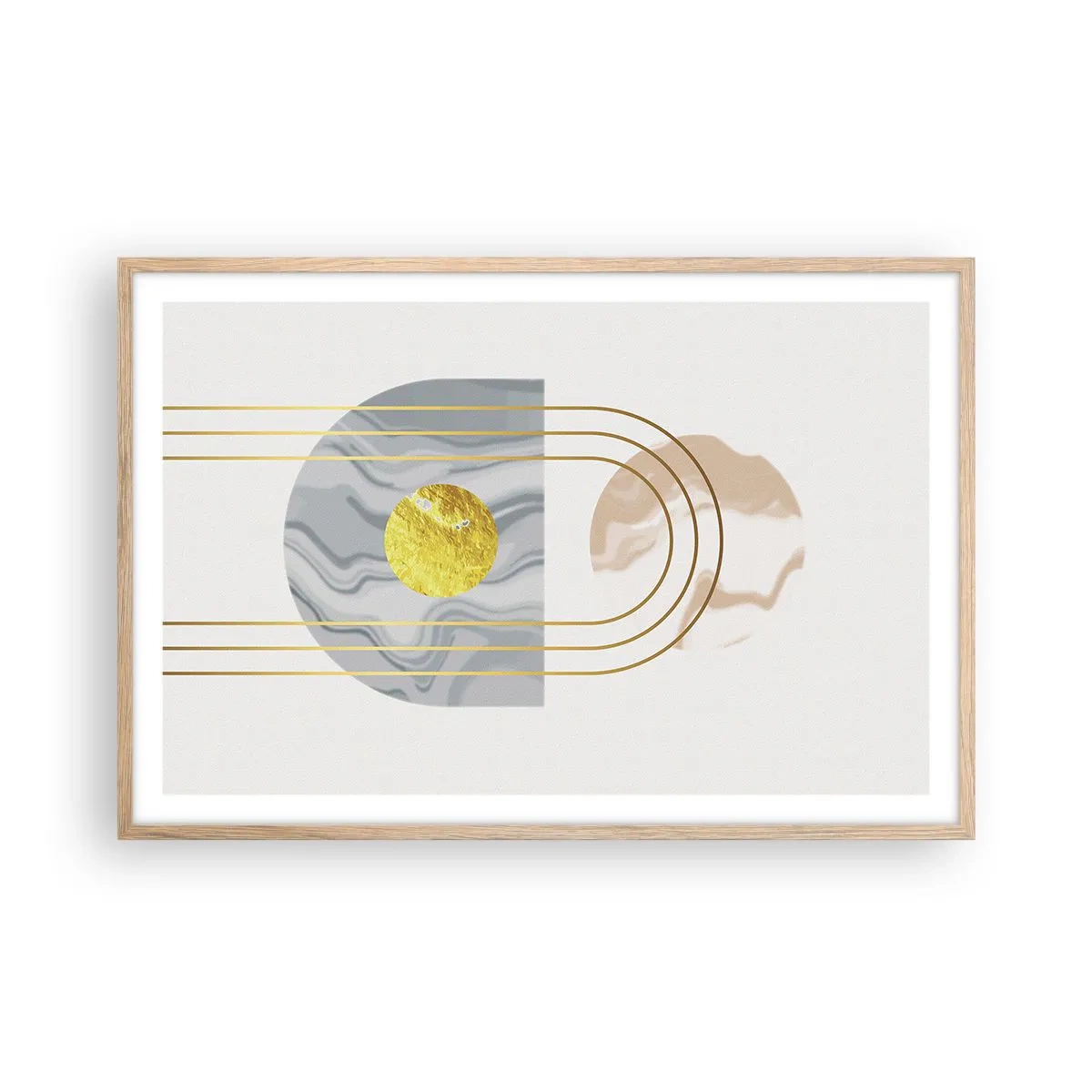 Affiche dans un chêne clair - Poster - Clareté et brillance - 91x61 cm