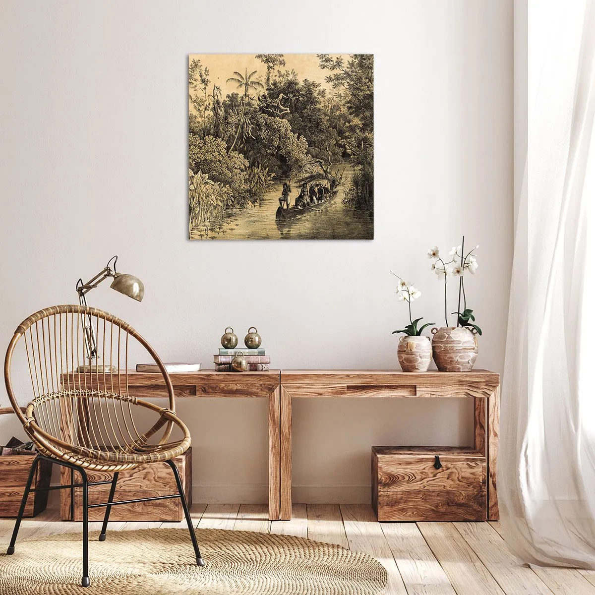 Impression sur toile - Image sur toile - Expédition à la source - 40x40 cm