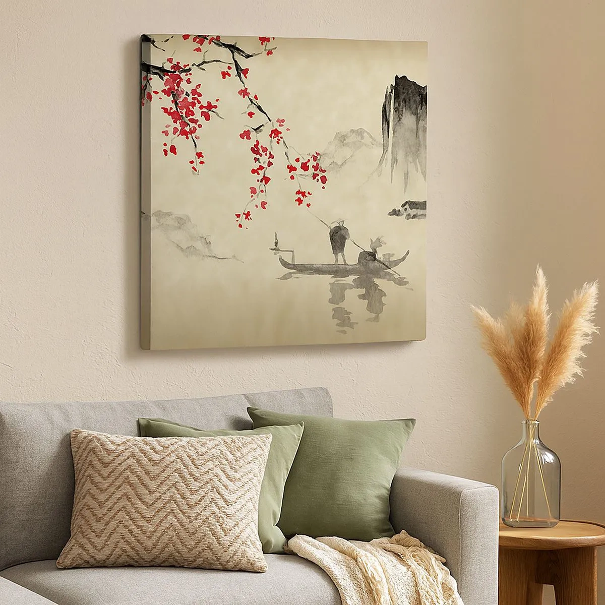 Impression sur toile - Image sur toile - Au pays des cerisiers en fleurs - 30x30 cm