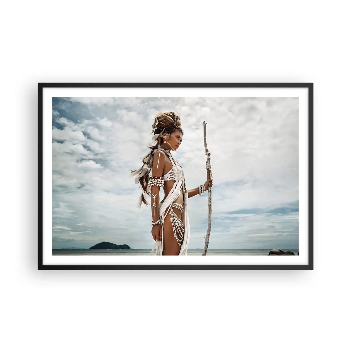 Affiche dans un cadre noir - Poster - Reine des tropiques - 91x61 cm