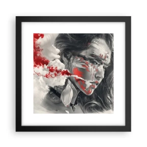 Affiche dans un cadre noir - Poster - Dans les fumées de l'absurde - 30x30 cm