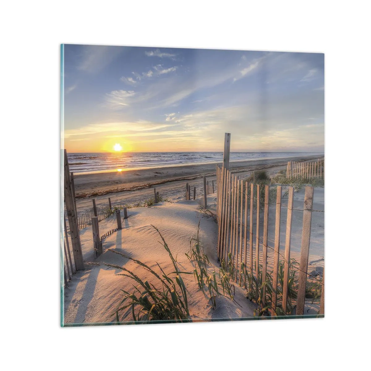 Impression sur verre - Image sur verre - Ombre et brillance du vent - 60x60 cm