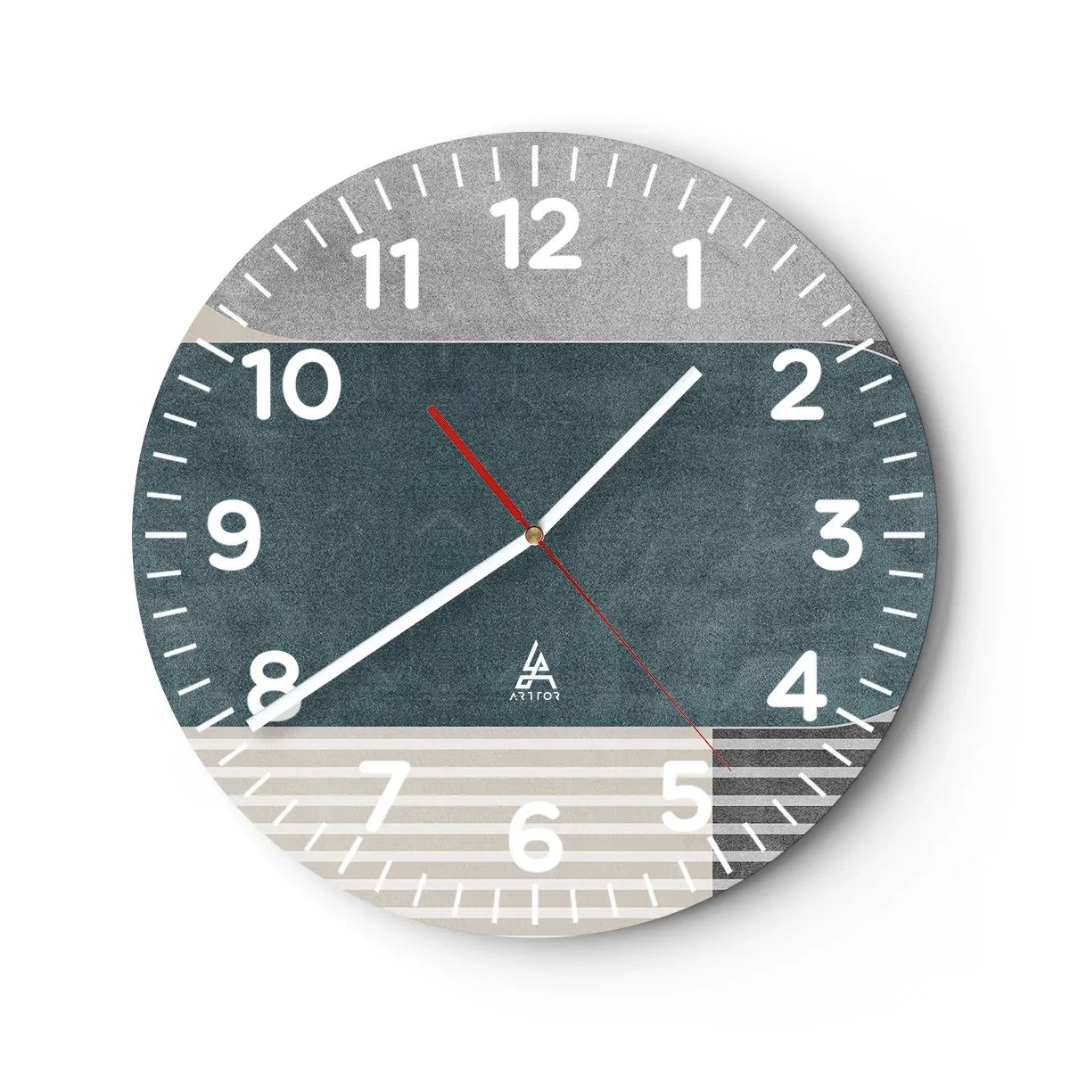 Horloge murale - Pendule murale - Composition de niveaux - 40x40 cm