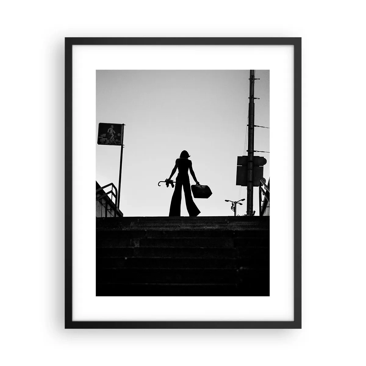 Affiche dans un cadre noir - Poster - Pèlerinage urbain - 40x50 cm