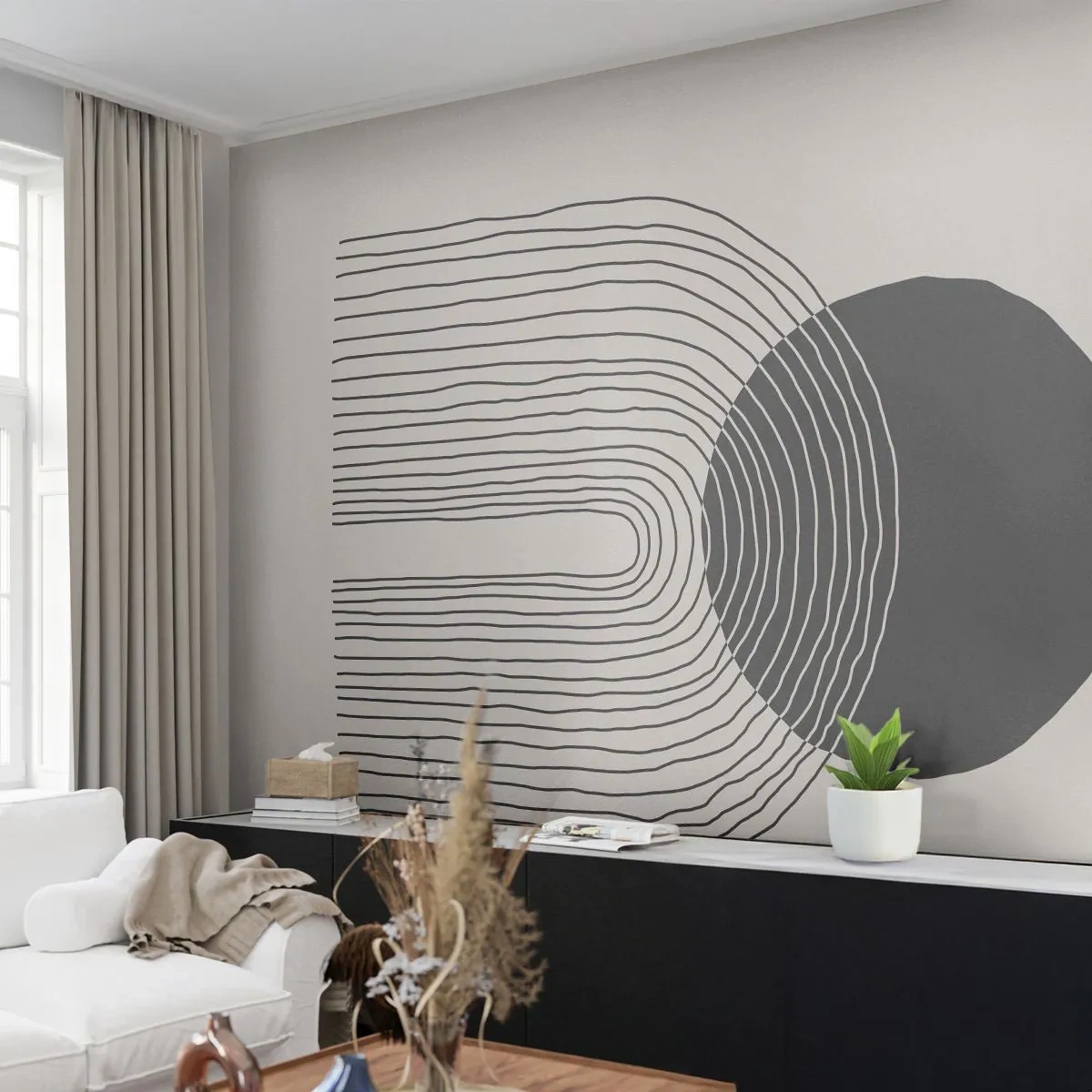 Papier Peint Photo Premium Canvas - Tremblement et confiance - Abstraction, Morceau, Minimalisme - 450x315 cm