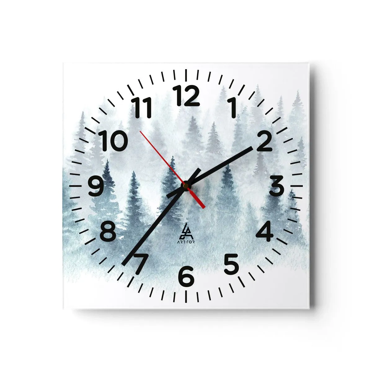 Horloge murale - Pendule murale - Enveloppé de brouillard - 30x30 cm