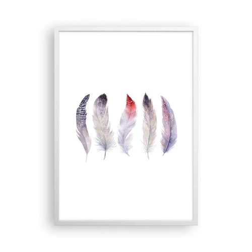 Affiche dans un cadre blanc - Poster - Délicat comme un brouillard multicolore - 50x70 cm
