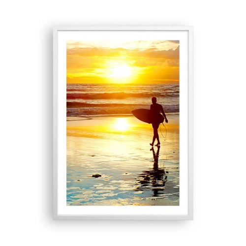 Affiche dans un cadre blanc - Poster - Le retour du guerrier - 50x70 cm