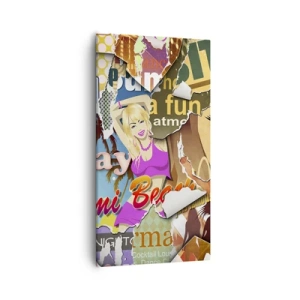 Impression sur toile - Image sur toile - Souvenirs de vacances - 55x100 cm