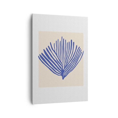 Impression sur toile - Image sur toile - Éventail bleu - 70x100 cm
