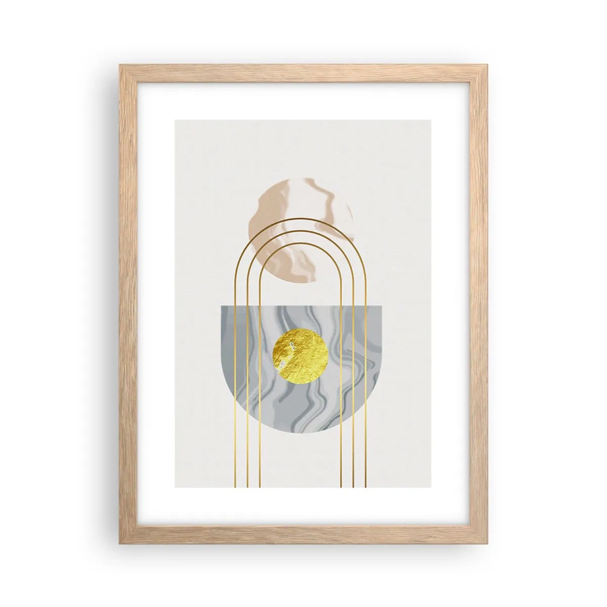 Affiche dans un chêne clair - Poster - Clareté et brillance - 30x40 cm