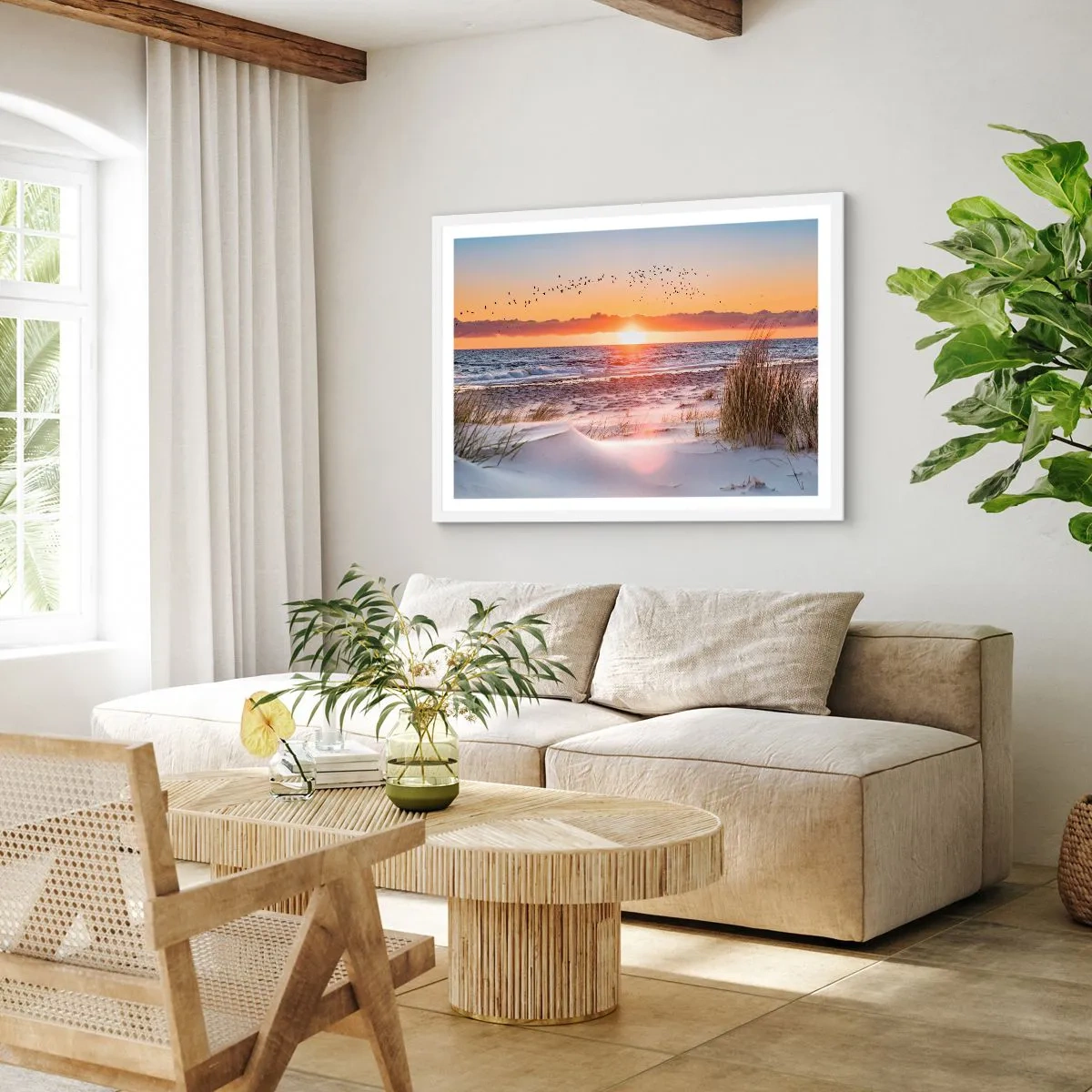 Affiche dans un cadre blanc - Poster - Paysage horizontal - 100x70 cm