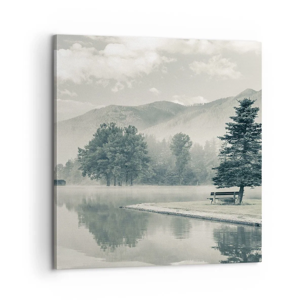 Impression sur toile - Image sur toile - Le lac dort encore - 60x60 cm