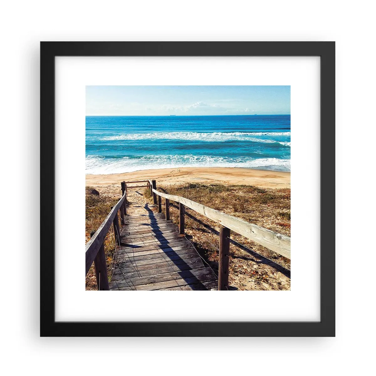 Affiche dans un cadre noir - Poster - Cours! - 30x30 cm