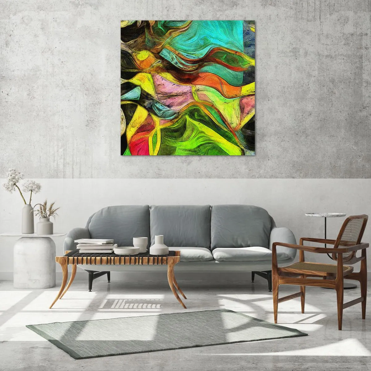 Impression sur verre - Image sur verre - Le mouvement c'est la vie - 30x30 cm