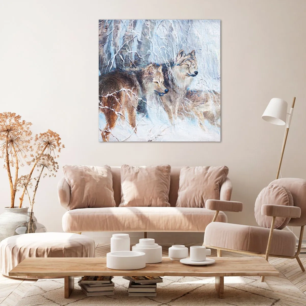 Impression sur toile - Image sur toile - Attention! Ca arrive ... - 40x40 cm