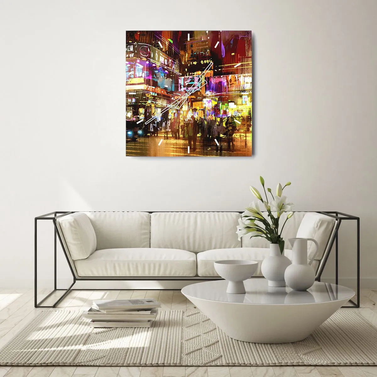 Horloge murale - Pendule murale - Dans une mer de lumière - 40x40 cm