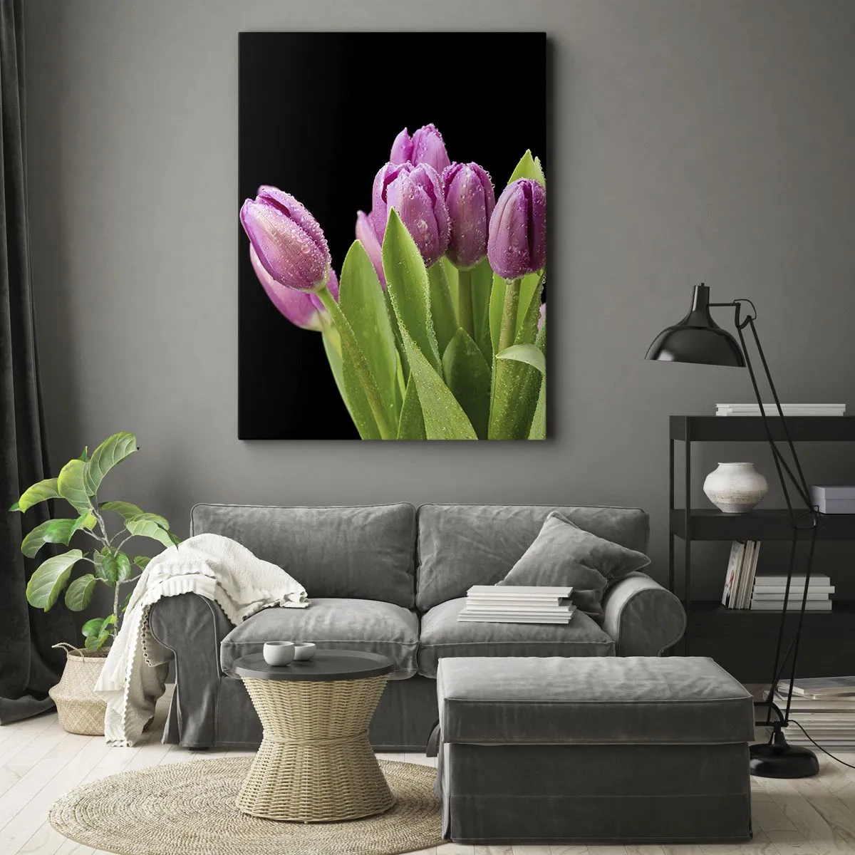 Impression sur toile - Image sur toile - Joie printanière des lilas - 55x100 cm