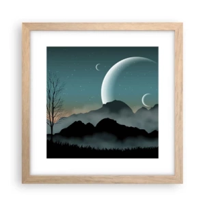 Affiche dans un chêne clair - Poster - Carnaval de la nuit étoilée - 30x30 cm