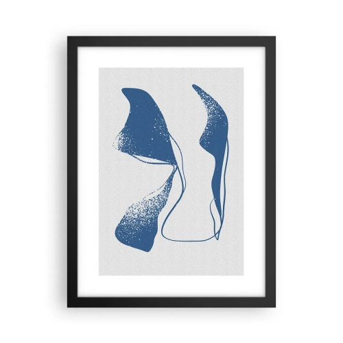 Affiche dans un cadre noir - Poster - Abstraction ailée - 30x40 cm