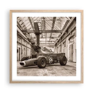 Affiche dans un chêne clair - Poster - Le repos du guerrier - 50x50 cm