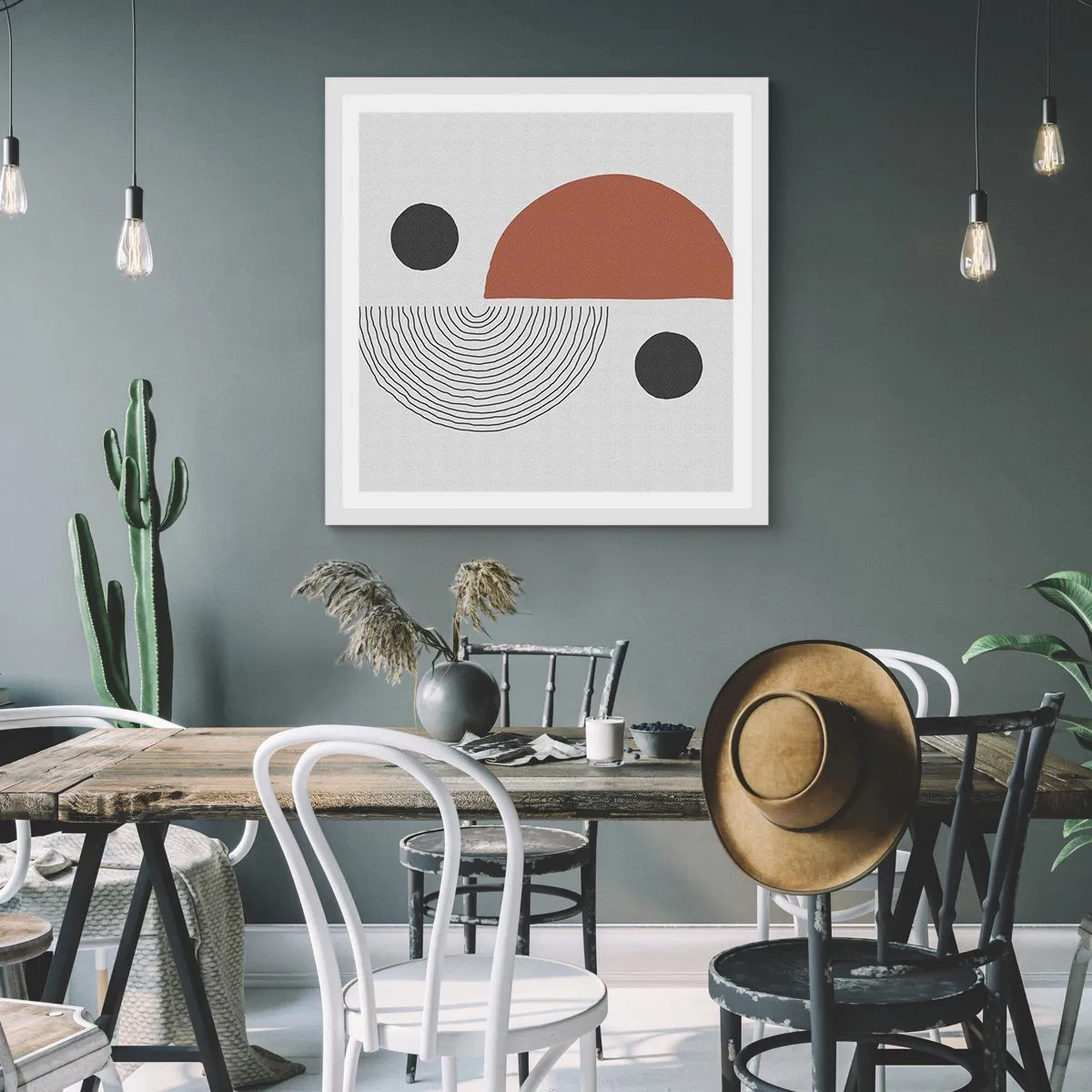 Affiche dans un cadre blanc - Poster - Perfection de la roue - 40x40 cm