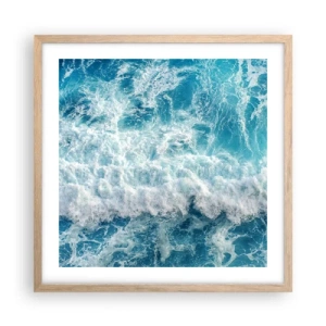 Affiche dans un chêne clair - Poster - Joyeusement et en sautant - 50x50 cm