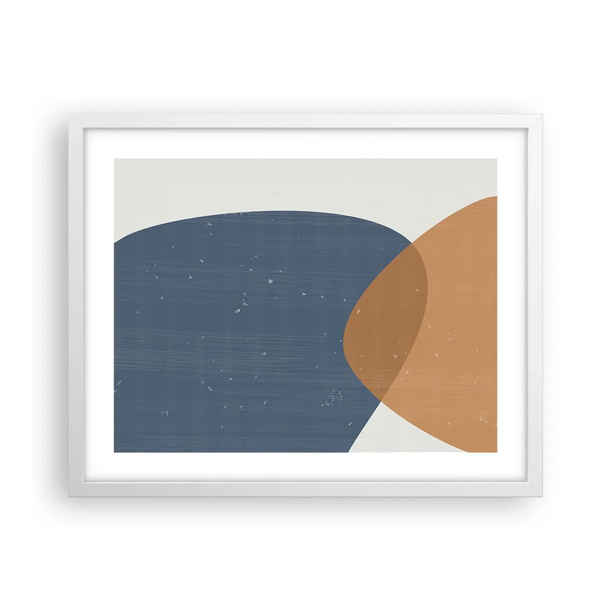 Affiche dans un cadre blanc - Poster - Ovales et influences - 50x40 cm