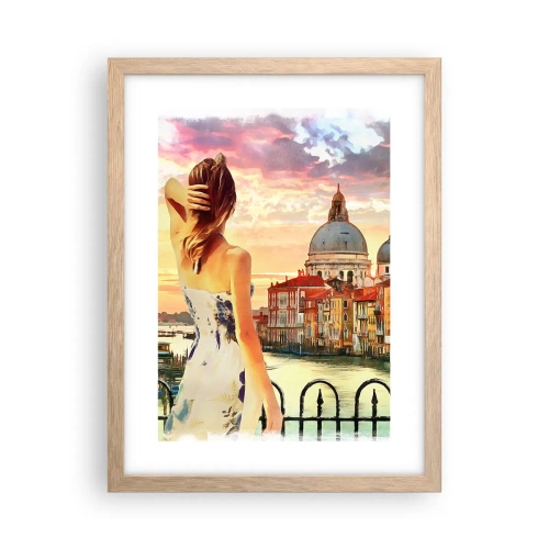 Affiche dans un chêne clair - Poster - Pour une aventure c'est uniquement dans ... - 30x40 cm
