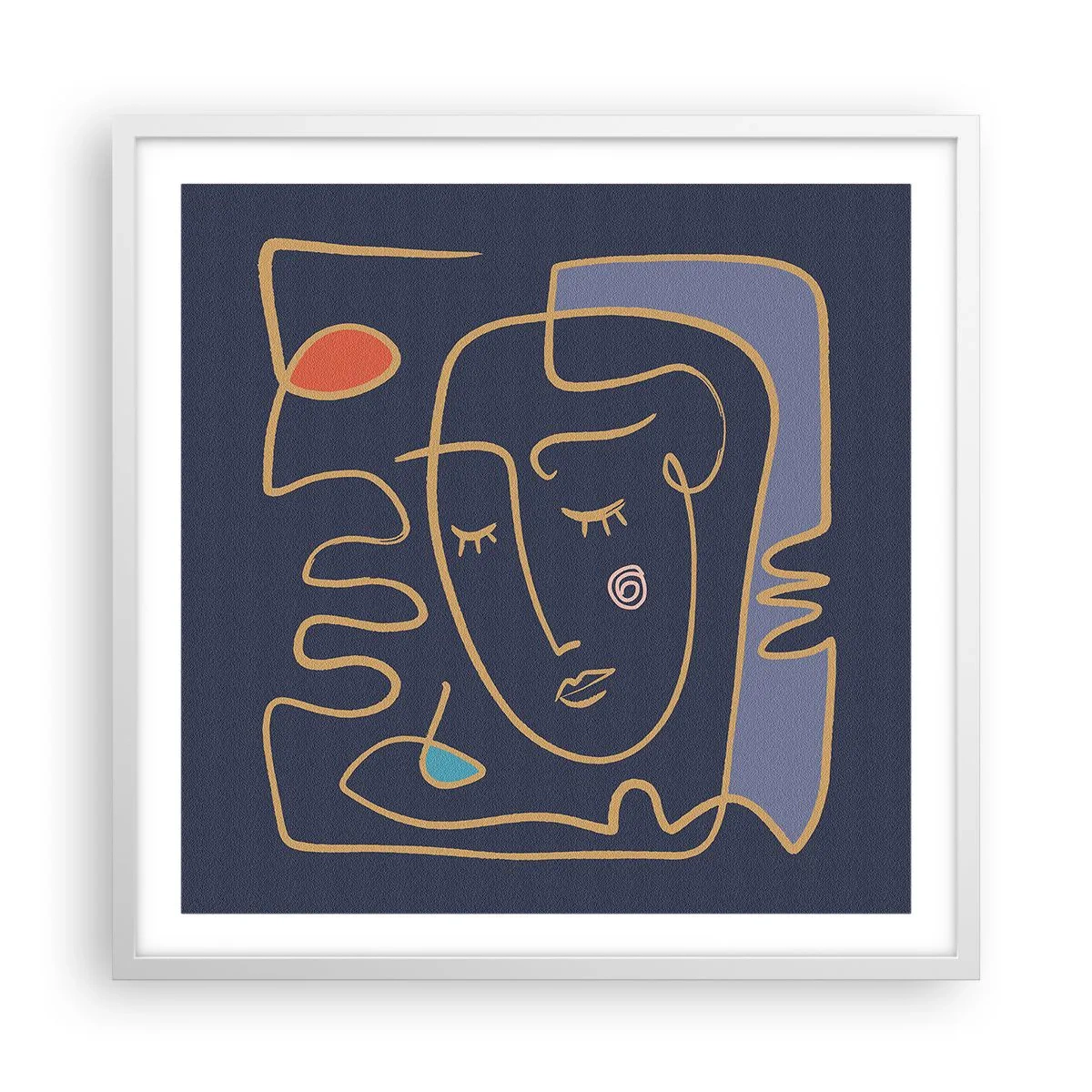 Affiche dans un cadre blanc - Poster - En réflexion - 60x60 cm