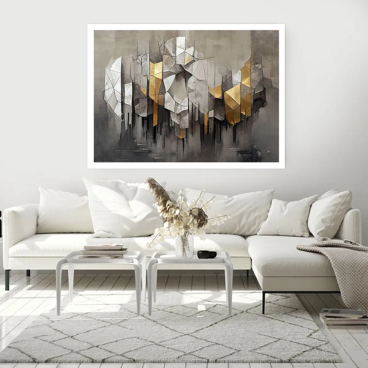 Affiche - Poster - Composition de glace et de lumière - 50x40 cm