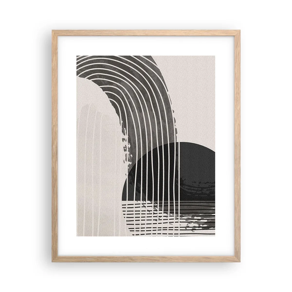 Affiche dans un chêne clair - Poster - Aller et retour - 40x50 cm