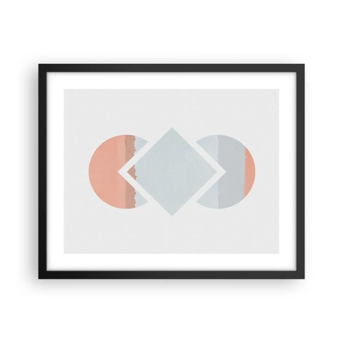 Affiche dans un cadre noir - Poster - La situation est clair - 50x40 cm