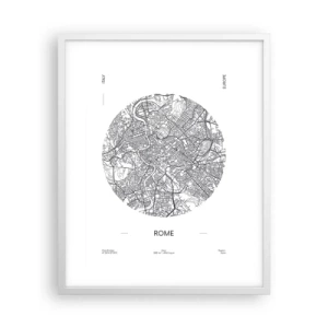 Affiche dans un cadre blanc - Poster - Anatomie de Rome - 40x50 cm