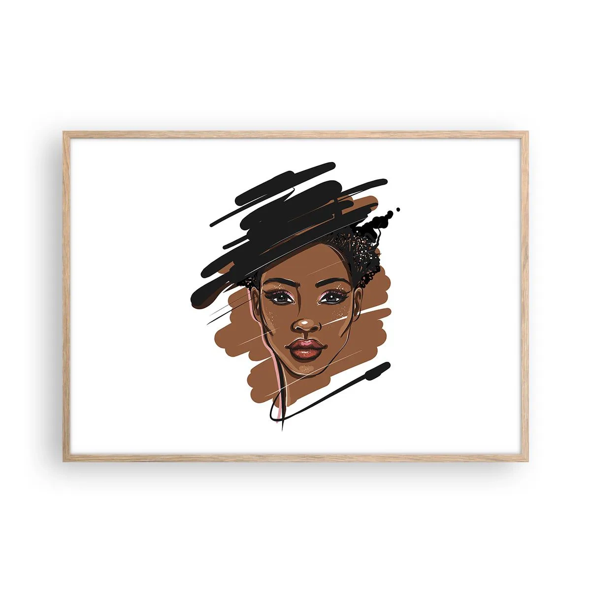 Affiche dans un chêne clair - Poster - Doux comme le chocolat - 100x70 cm