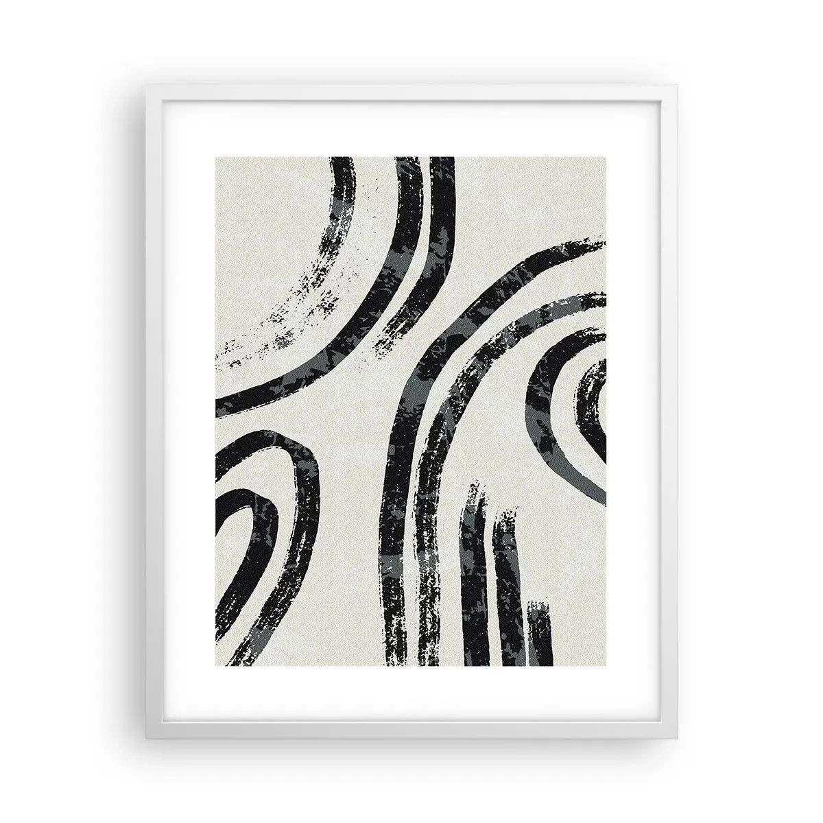 Affiche dans un cadre blanc - Poster - À moitié arrêté - 40x50 cm