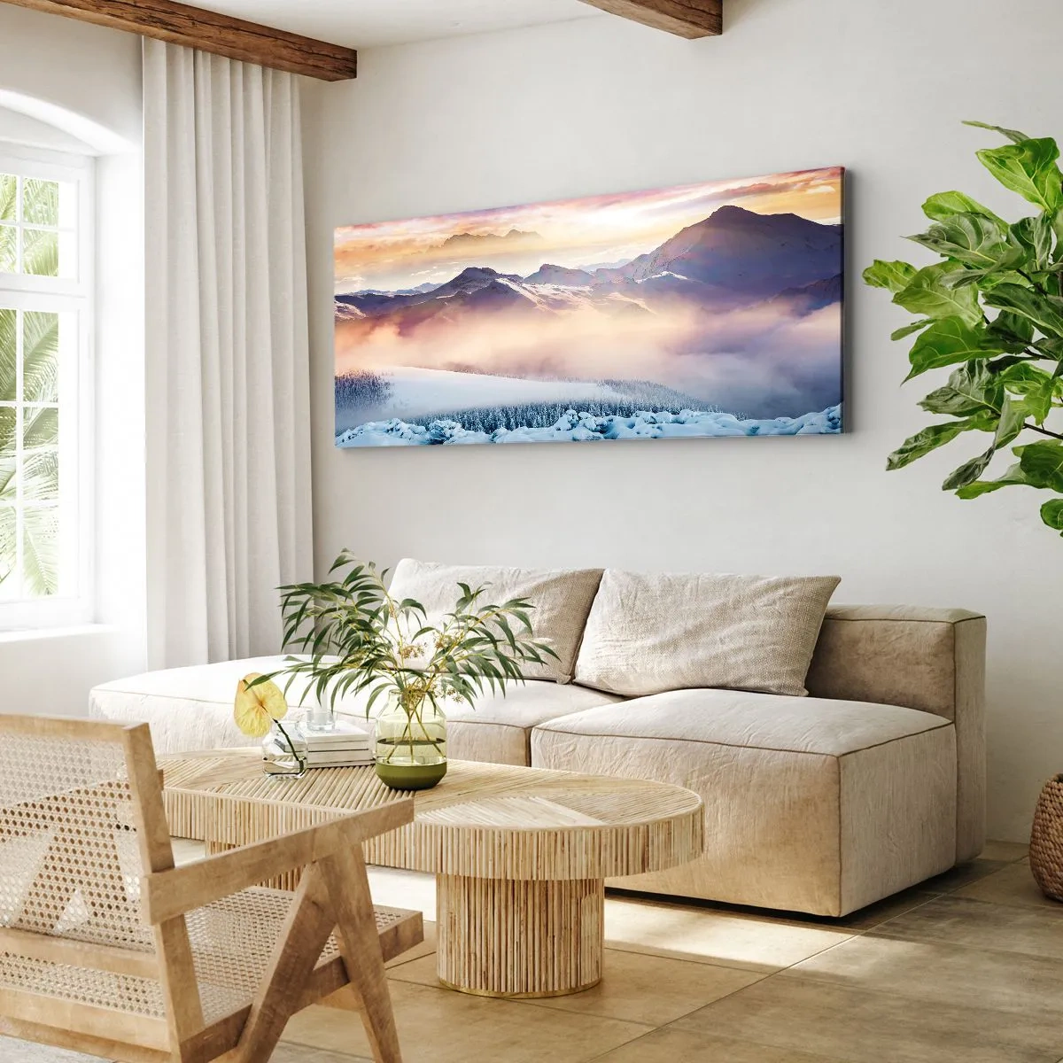 Impression sur toile - Image sur toile - La force et la pureté de la nature - 100x40 cm