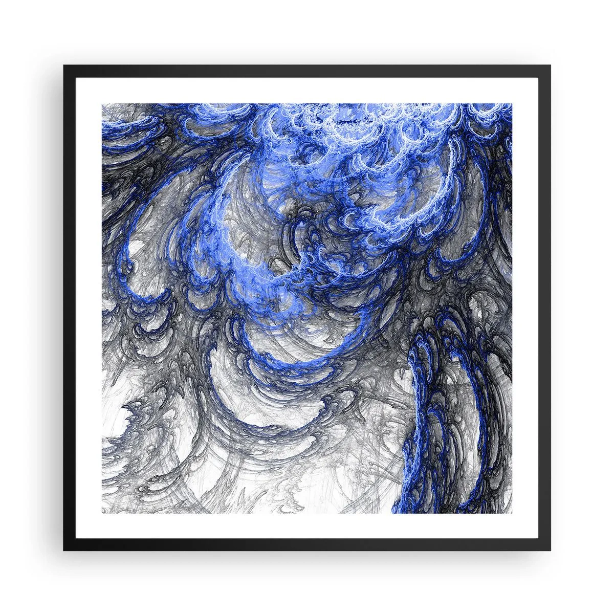 Affiche dans un cadre noir - Poster - La naissance d'une vague - 60x60 cm
